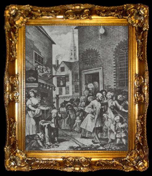 framed  William Hogarth Times of Day, ta009-2